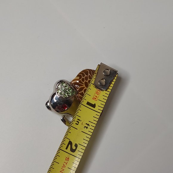 Awesome Giraffe Pattern Little Lucky Metal Elephant Brooch - Picture 7 of 10